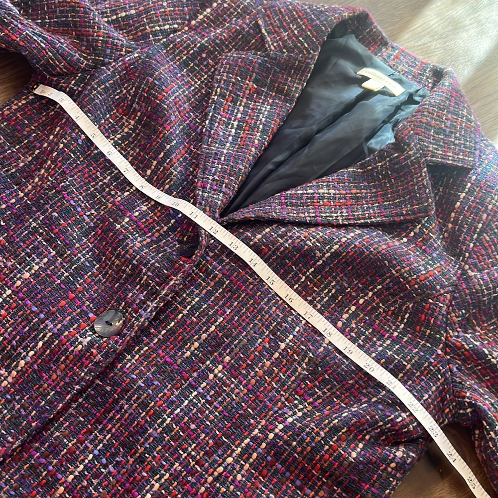 Coldwater Creek Women's Multicolor Tweed Jacket W18 - Picture 5 of 11